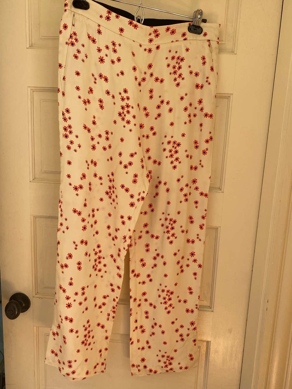 Bimba Y Lola 100% Viscose Satin Pull on Pant with Playful Floral Print Size 4/6